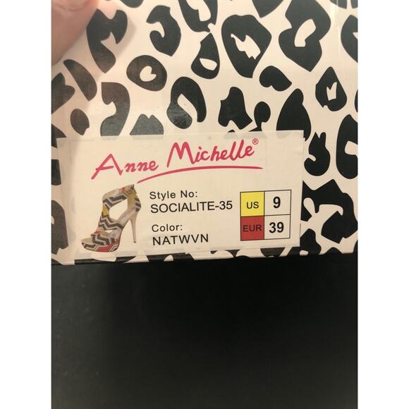 Woven Knit Anne Michelle Socialite Heels 9 - Picture 12 of 14